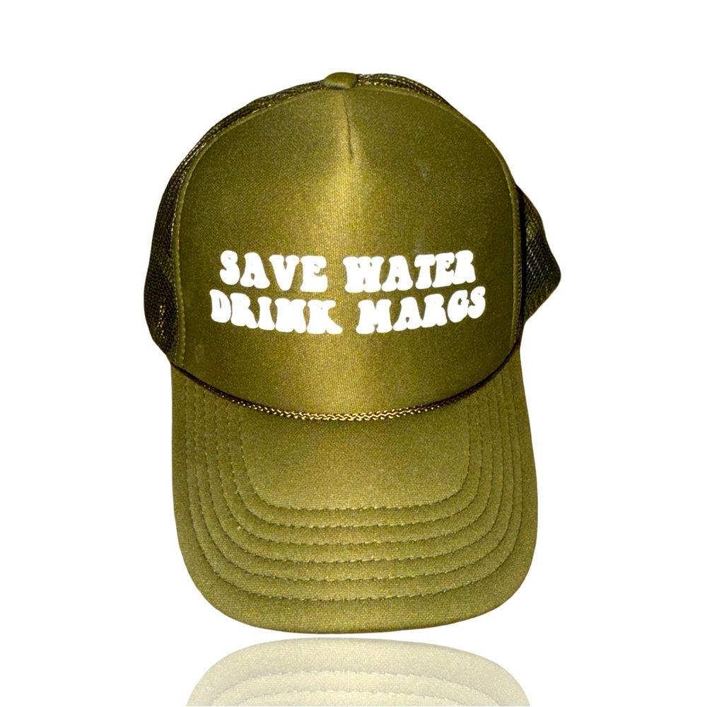 “Save Water Drink Margs” Vintage Style Trucker Hat: Brunch: Lake Days: OSFM